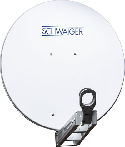 Aluminium Satellitenschüssel LNB-Doppeltragarm 80 cm Hellgrau/Rot/Anthrazit