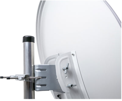Aluminium Satellitenschüssel LNB-Doppeltragarm 80 cm Hellgrau/Rot/Anthrazit