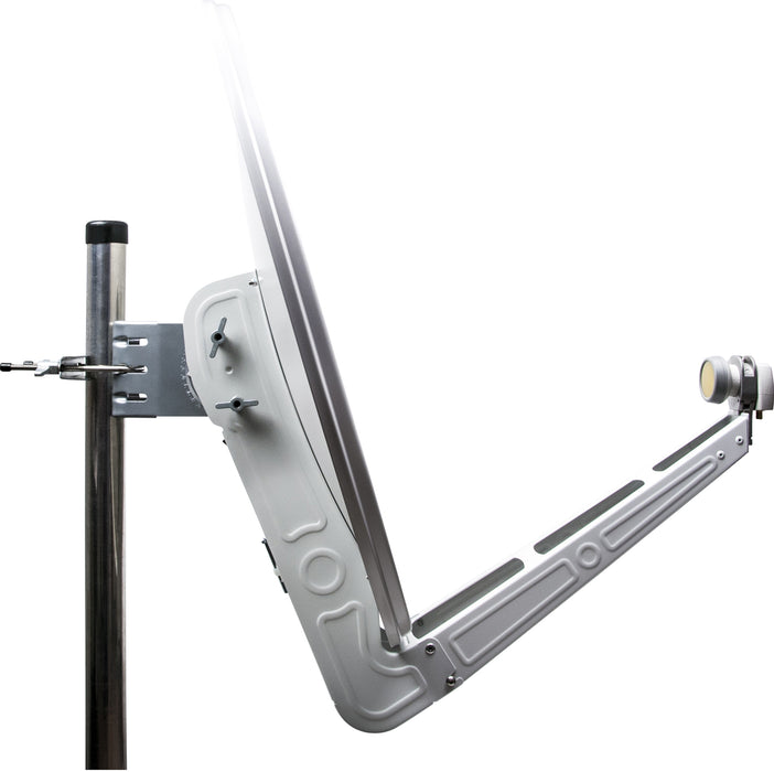 Satellitenschüssel Aluminium Hellgrau/Rot/Anthrazit 75 cm