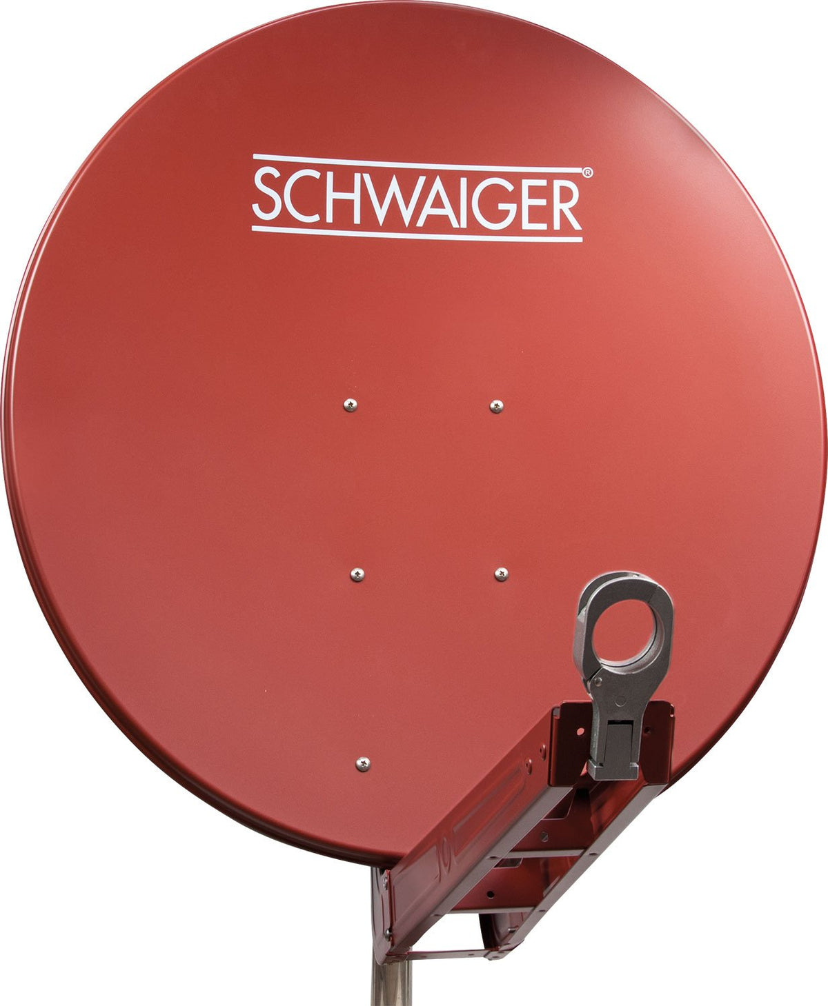 Aluminium Satellitenschüssel 90 cm Hellgrau/Rot/Anthrazit