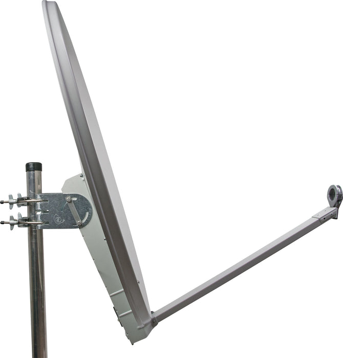 Aluminium Satellitenschüssel 100 cm Anthrazit/Hellgrau/Ziegelrot