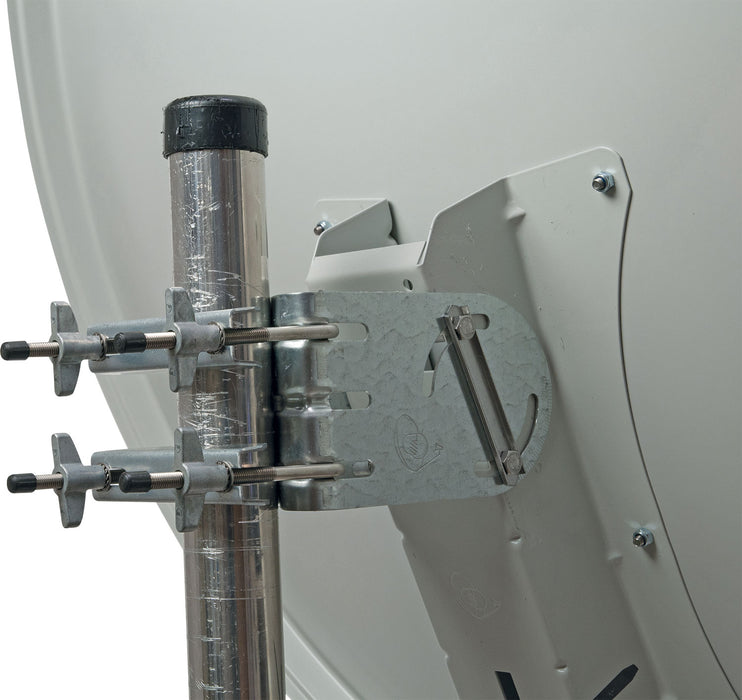 Aluminium Satellitenschüssel 100 cm Anthrazit/Hellgrau/Ziegelrot
