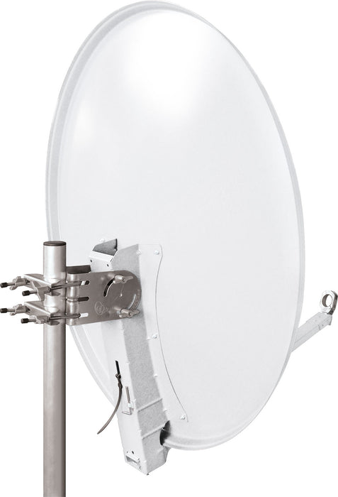 Aluminium Satellitenschüssel 100 cm Anthrazit/Hellgrau/Ziegelrot