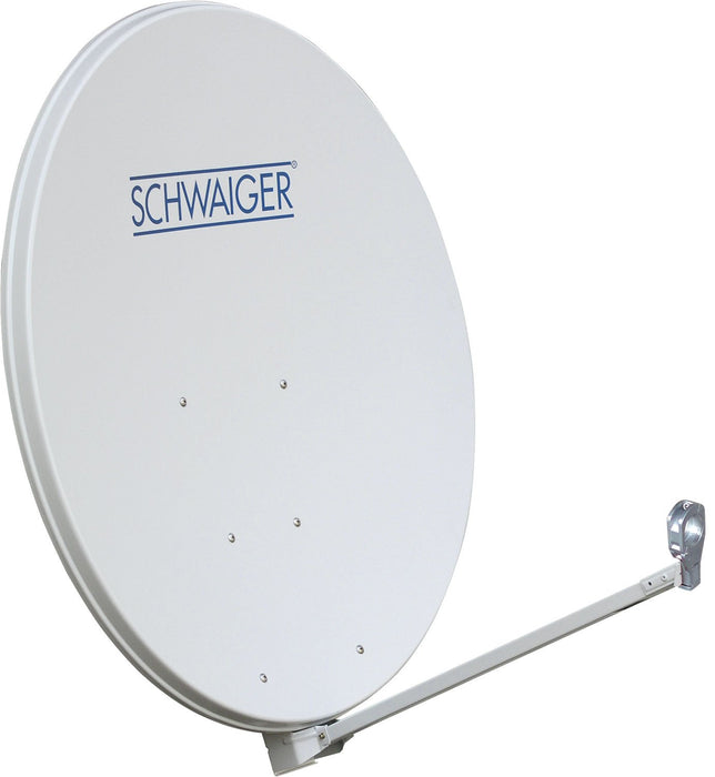 Aluminium Satellitenschüssel 100 cm Anthrazit/Hellgrau/Ziegelrot