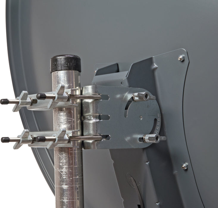 Aluminium Satellitenschüssel 100 cm Anthrazit/Hellgrau/Ziegelrot