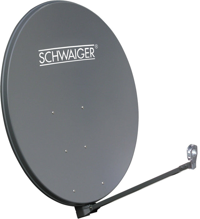 Aluminium Satellitenschüssel 100 cm Anthrazit/Hellgrau/Ziegelrot