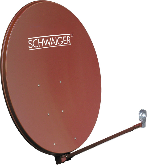 Aluminium Satellitenschüssel 100 cm Anthrazit/Hellgrau/Ziegelrot