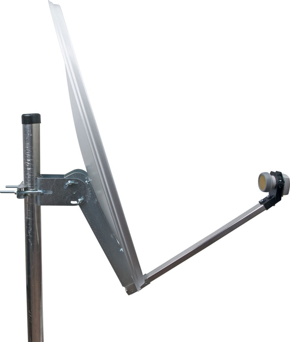 Satellitenschüssel Aluminium Hellgrau/Rot/Anthrazit 73 cm