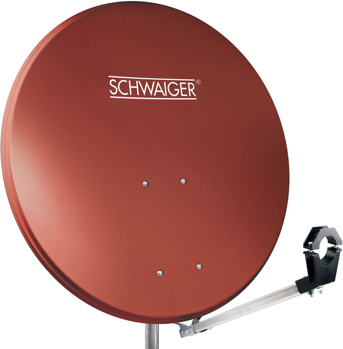 Satellitenschüssel Aluminium Hellgrau/Rot/Anthrazit 73 cm