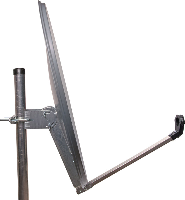 Satellitenschüssel Aluminium Hellgrau/Rot/Anthrazit 73 cm