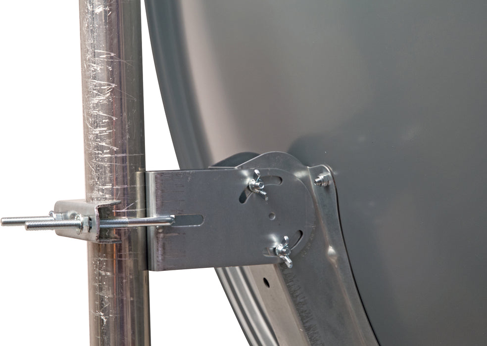 Satellitenschüssel Aluminium Hellgrau/Rot/Anthrazit 73 cm