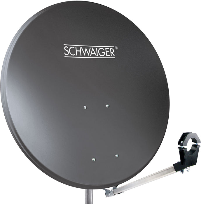 Satellitenschüssel Aluminium Hellgrau/Rot/Anthrazit 73 cm