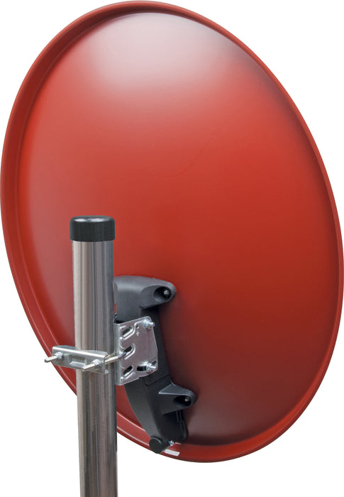 Satellitenanlage Set Ziegelrot Stahl 55 cm