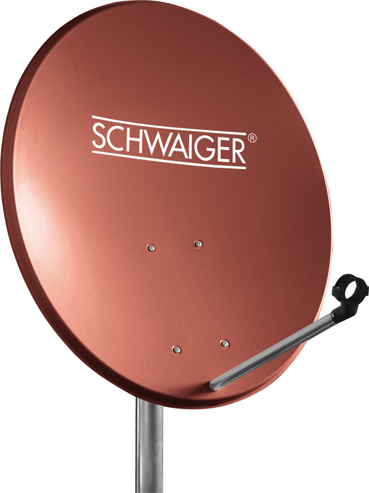 Satellitenanlage Set Ziegelrot Stahl 55 cm