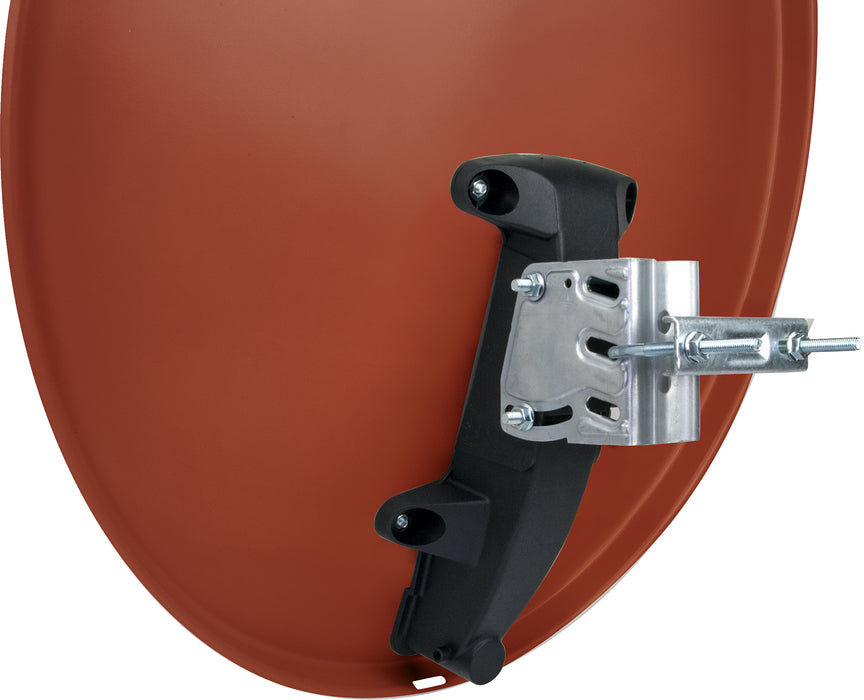 Satellitenanlage Set Ziegelrot Stahl 55 cm