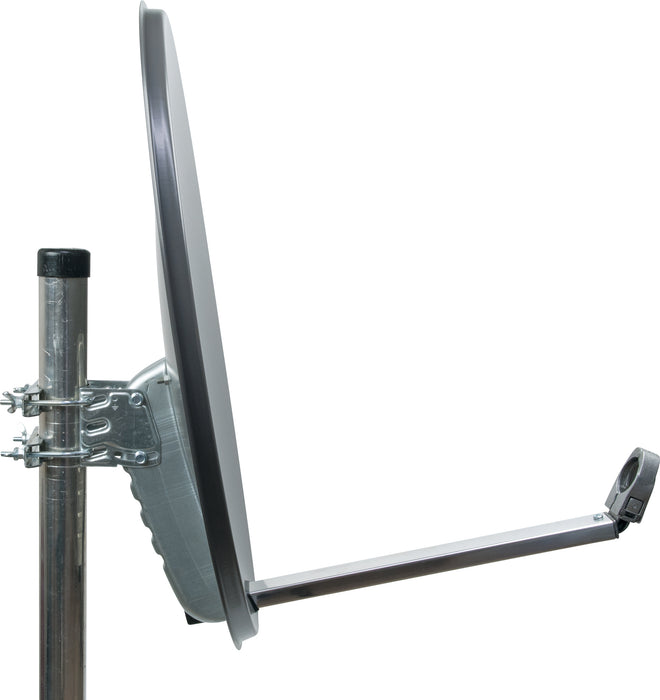 Satellitenschüssel Aluminium Hellgrau/Rot/Anthrazit 57 cm