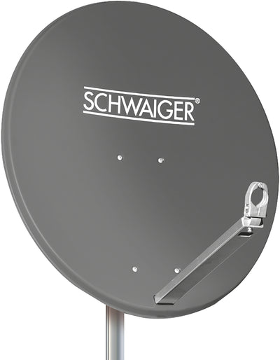 Aluminium Satellitenschüssel 60 cm Hellgrau/Rot/Anthrazit