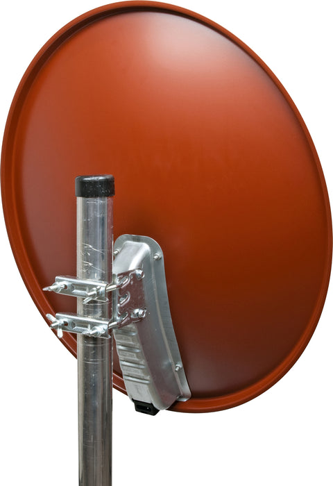 Satellitenschüssel Aluminium Hellgrau/Rot/Anthrazit 57 cm