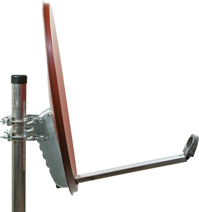 Aluminium Satellitenschüssel 60 cm Hellgrau/Rot/Anthrazit