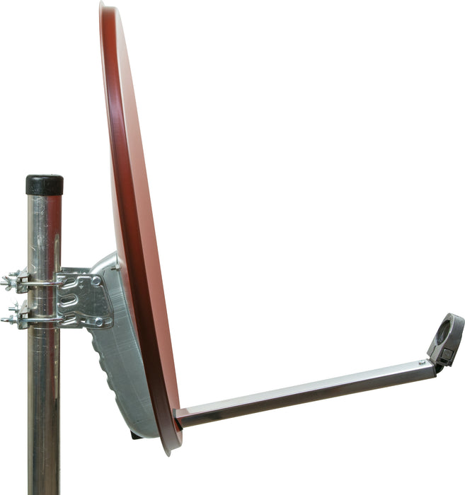 Satellitenschüssel Aluminium Hellgrau/Rot/Anthrazit 57 cm