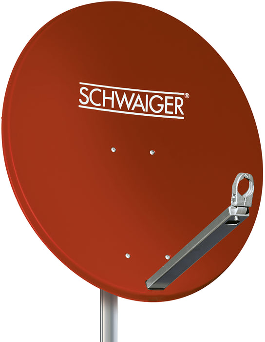 Satellitenschüssel Aluminium Hellgrau/Rot/Anthrazit 57 cm