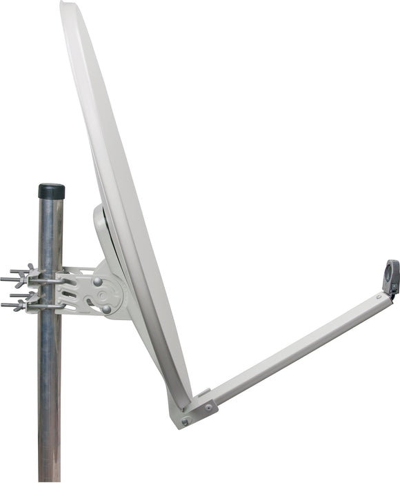 Satellitenschüssel Aluminium Hellgrau/Rot/Anthrazit 75 cm