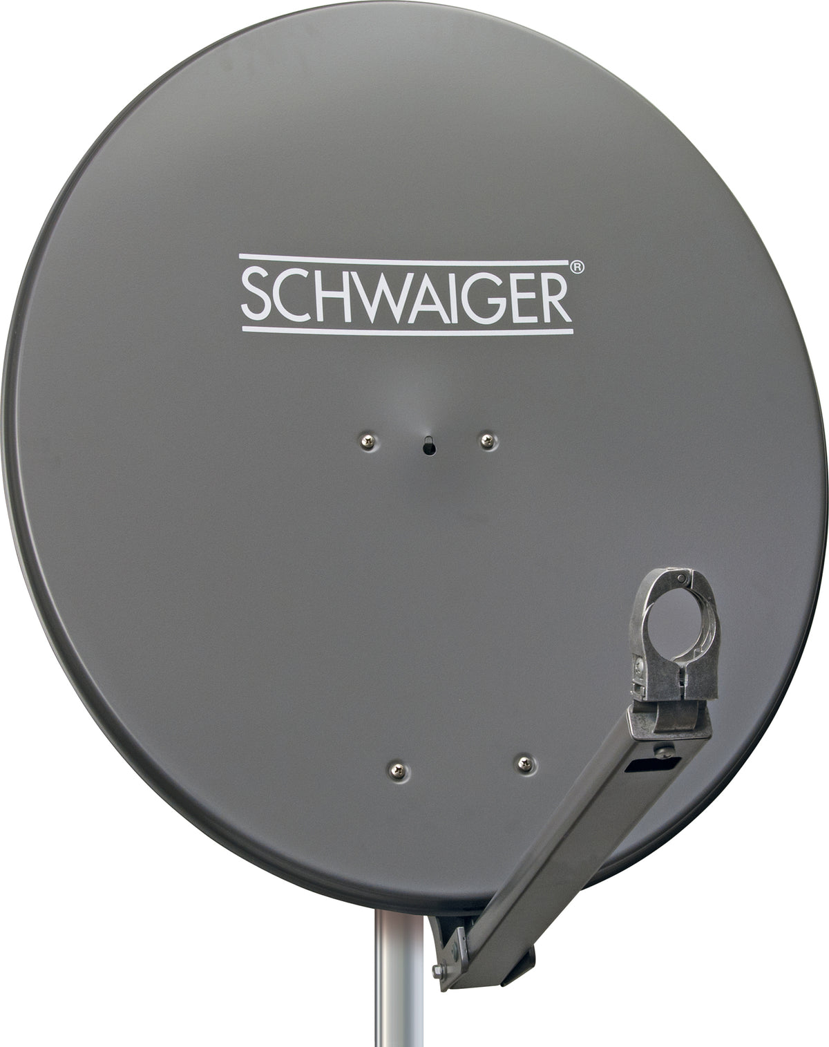 Aluminium Satellitenschüssel 80 cm Hellgrau/Rot/Anthrazit