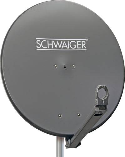 Aluminium Satellitenschüssel 80 cm Hellgrau/Rot/Anthrazit