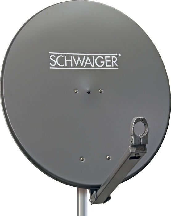 Aluminium Satellitenschüssel 80 cm vormontiert anthrazit