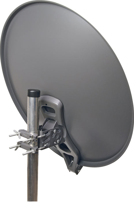 Aluminium Satellitenschüssel 80 cm vormontiert anthrazit