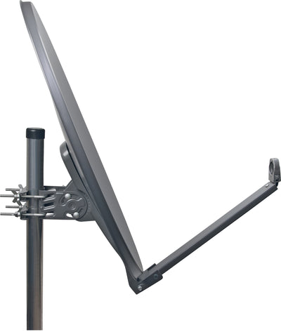 Aluminium Satellitenschüssel 80 cm Hellgrau/Rot/Anthrazit