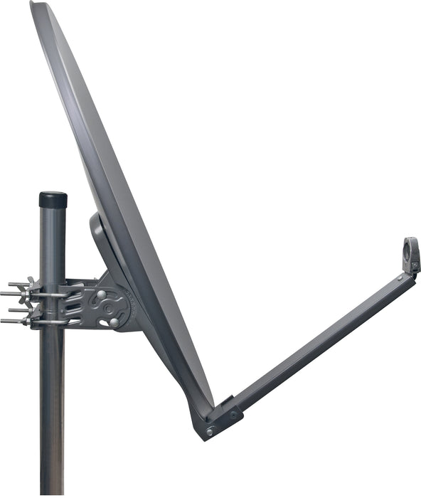 Aluminium Satellitenschüssel 80 cm vormontiert anthrazit