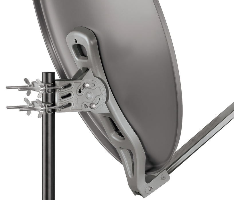 Aluminium Satellitenschüssel 80 cm vormontiert anthrazit