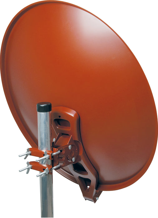 Satellitenschüssel Aluminium Hellgrau/Rot/Anthrazit 75 cm