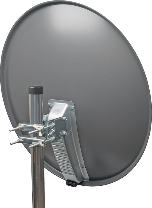 Satellitenschüssel Aluminium Hellgrau/Rot/Anthrazit 75 cm