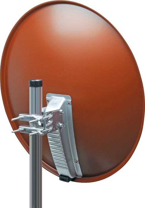 Satellitenschüssel Aluminium Hellgrau/Rot/Anthrazit 75 cm