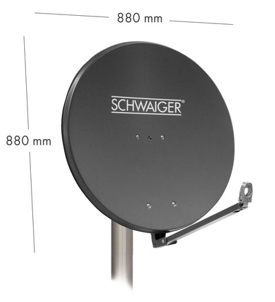 Satellitenanlage Set Anthrazit Aluminium 88 cm