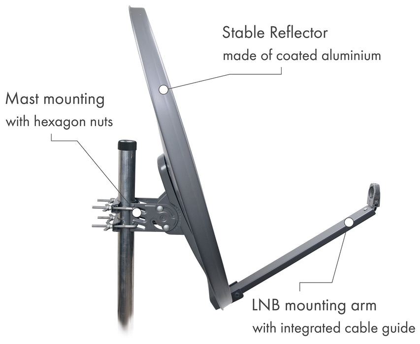 Satellitenschüssel Aluminium Hellgrau 88 cm