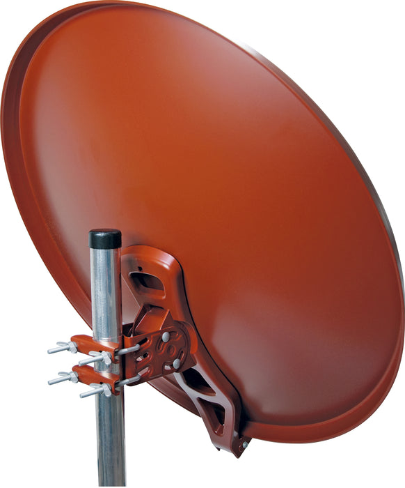 Aluminium Satellitenschüssel 88 cm ziegelrot