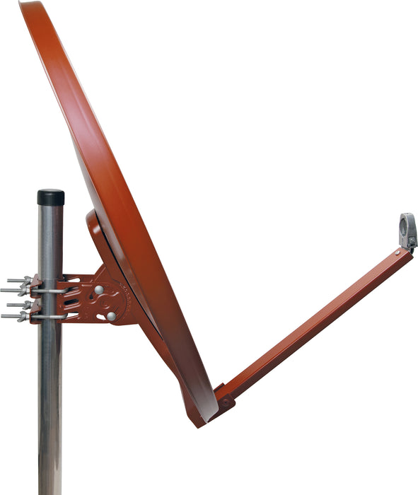 Aluminium Satellitenschüssel 88 cm ziegelrot
