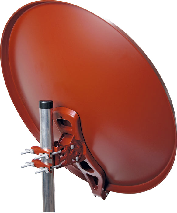 Satellitenanlage Set Ziegelrot Aluminium 88 cm