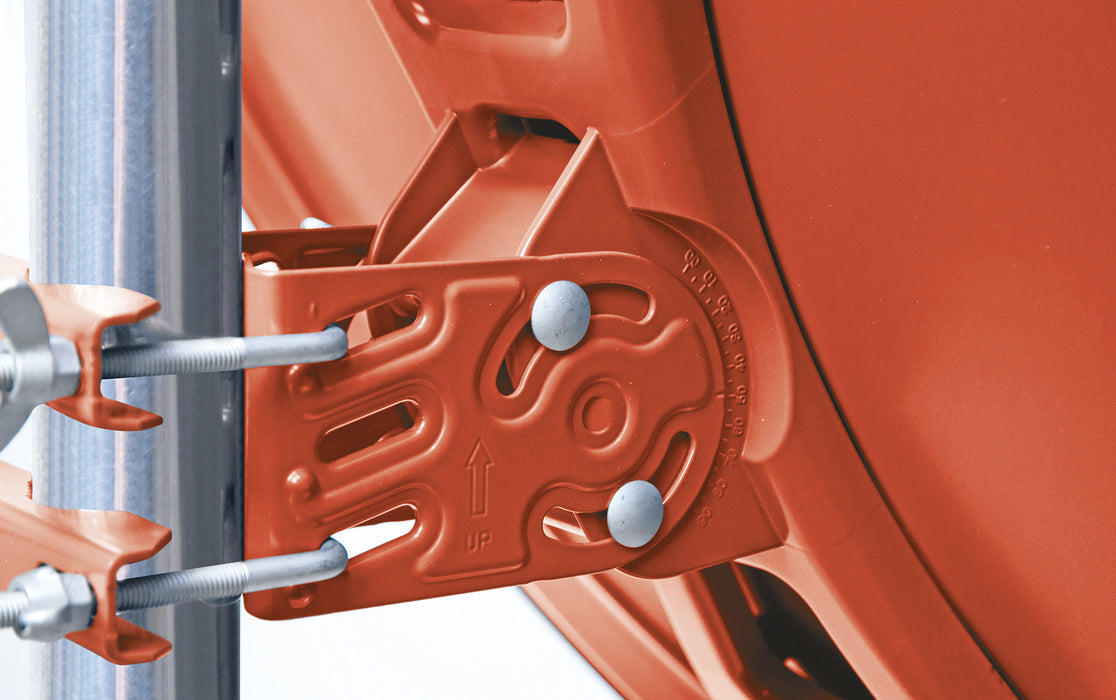 Satellitenanlage Set Ziegelrot Aluminium 88 cm