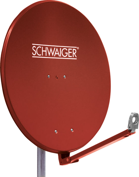 Satellitenanlage Set Ziegelrot Aluminium 88 cm