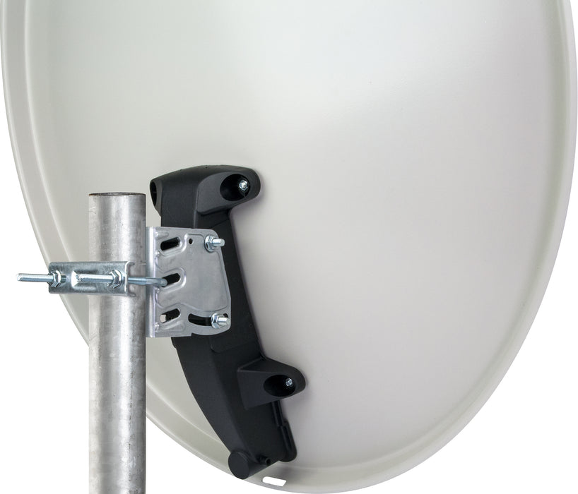 Satellitenanlage Set Weiß Stahl 72 cm mit Twin LNB