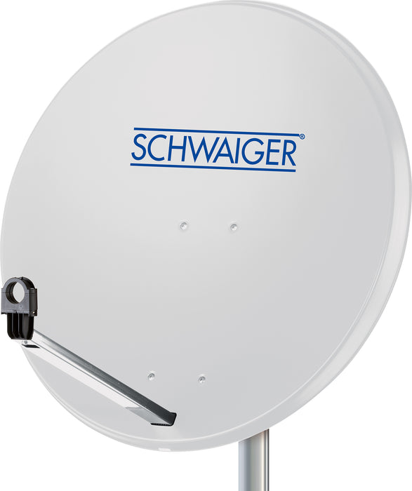 Stahl Satellitenschüssel 80 cm hellgrau