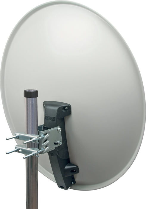 Stahl Satellitenschüssel 80 cm hellgrau