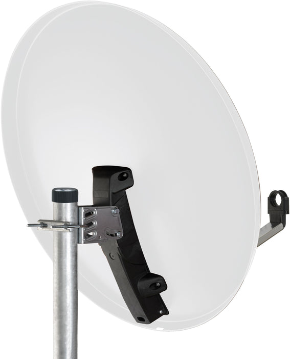 Satellitenschüssel Stahl Hellgrau/Rot/Anthrazit 75 cm