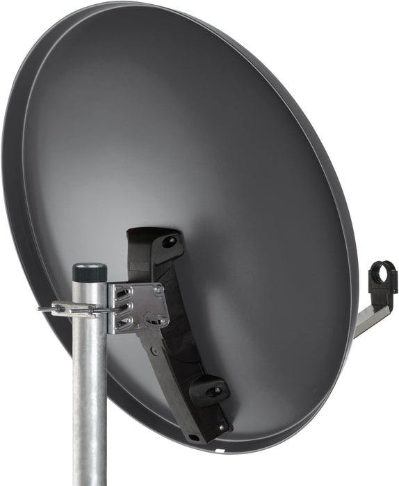 Satellitenschüssel Stahl Hellgrau/Rot/Anthrazit 75 cm
