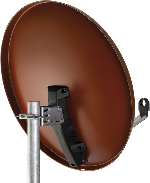 Stahl Satellitenschüssel 80 cm ziegelrot