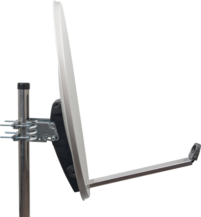 Satellitenschüssel Aluminium Hellgrau/Rot/Anthrazit 75 cm